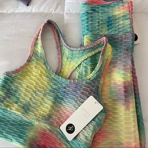 Cute tie-dye workout set.